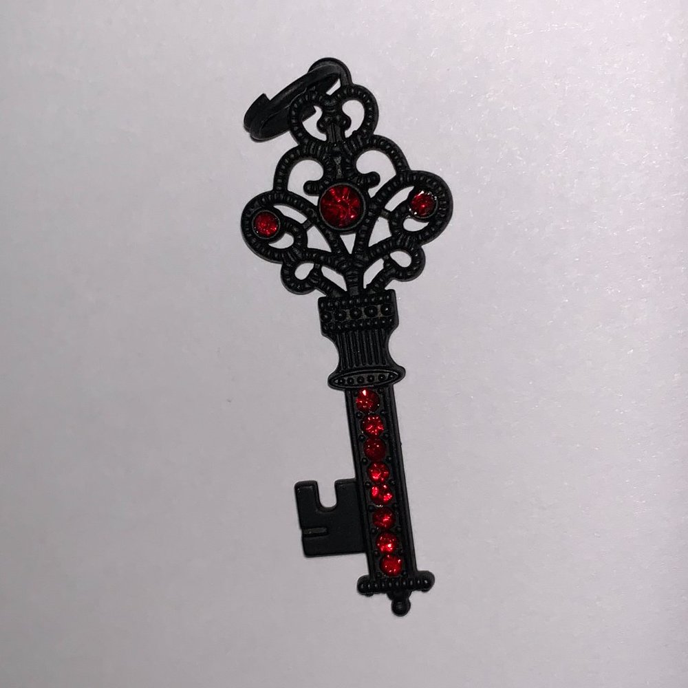 Black and Red Key Pendant